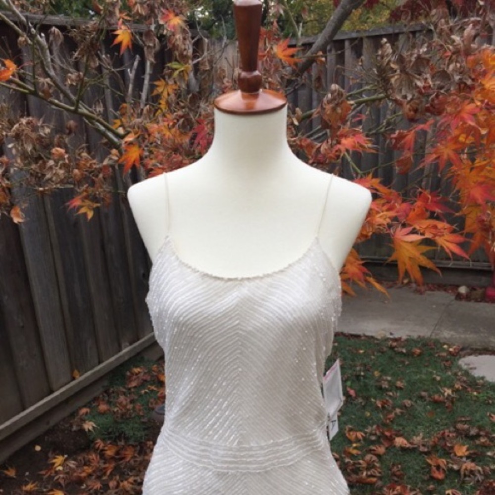 NWT: (M) Scala, White Embellished Cami Top